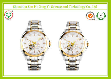 Multifunction Automatic Mechanical Watch Stainless Steel Skeleton For Female