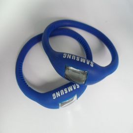 Белый/голубой вахта Wristband силикона, wristwatch кварца спортов с регулируемой ручкой времени