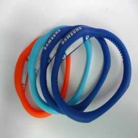 Белый/голубой вахта Wristband силикона, wristwatch кварца спортов с регулируемой ручкой времени