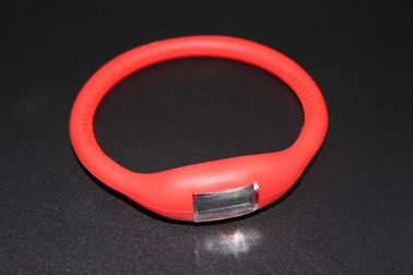 Вахта Wristband браслета спортов с ионом студня силиконовой резины, красным цветом вел вахту