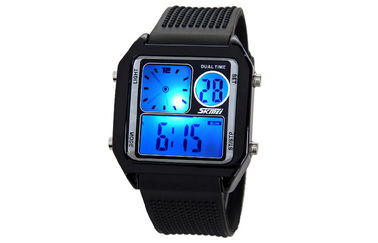 Вахта LCD диапазона PU backlight EL сетноой-аналогов, тревожит wristwatches цифров