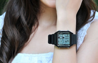 Вахта LCD диапазона PU backlight EL сетноой-аналогов, тревожит wristwatches цифров