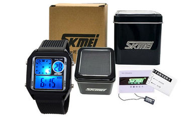 Вахта LCD диапазона PU backlight EL сетноой-аналогов, тревожит wristwatches цифров