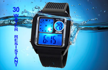 Вахта LCD диапазона PU backlight EL сетноой-аналогов, тревожит wristwatches цифров