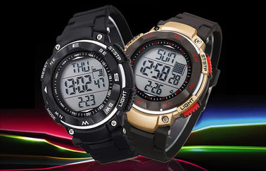 Выдвиженческие вахты воды wristwatch календара диапазона ABS упорные круглые цифровые