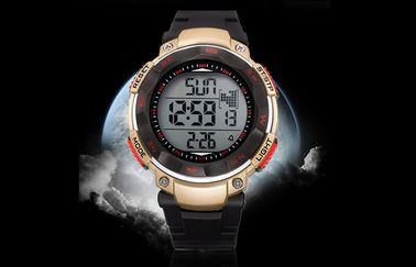 Выдвиженческие вахты воды wristwatch календара диапазона ABS упорные круглые цифровые