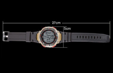 Выдвиженческие вахты воды wristwatch календара диапазона ABS упорные круглые цифровые
