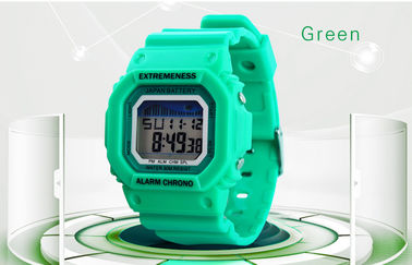 ABS цифрового вахты шикарных дам белые покрывают 12/24 hr wristwatches