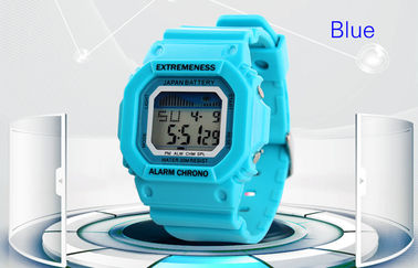 ABS цифрового вахты шикарных дам белые покрывают 12/24 hr wristwatches