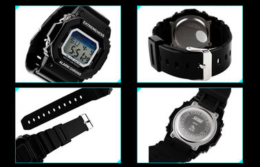 ABS цифрового вахты шикарных дам белые покрывают 12/24 hr wristwatches