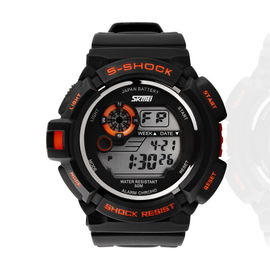 вахта backlight EL хронографа воды 5OM упорный многофункциональный цифровой