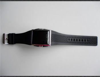 Вахта Wristband силикона спортов подгонянный нежностью, белые вахты планки