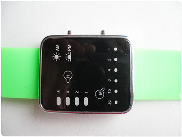 Зеленый Wristband силиконовой резины вахты/СИД Binary наблюдает OEM
