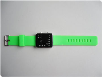Зеленый Wristband силиконовой резины вахты/СИД Binary наблюдает OEM