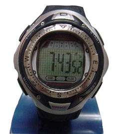 Наручные часы Unisex сигнала тревоги дозора спорта PU LCD ежедневного многофункциональные
