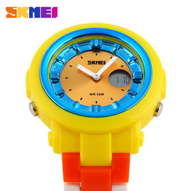 Планка PU wristwatch цифров батареи движения Японии цветастая кожаная