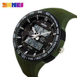 Wristwatch зеленой большой шкалы армии непрерывнодискретный с двойным Японией Movts