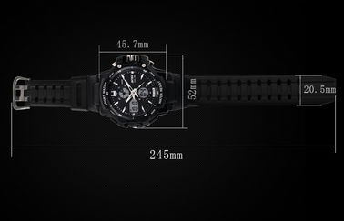 Wristwatch двойного часового пояса человека OEM непрерывнодискретный с всечасным перезвоном