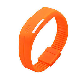Wristwatch СИД цифров силикона экрана касания, красный свет вел wristwatch цифров