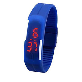 Wristwatch СИД цифров силикона экрана касания, красный свет вел wristwatch цифров