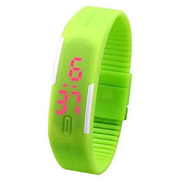 Спорты цифров красного света wristwatch СИД цифров диапазона PU людей/женщин