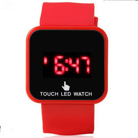 Пурпуровый wristwatch СИД цифров для случая девушки пластичного + ODM OEM Wristband силикона