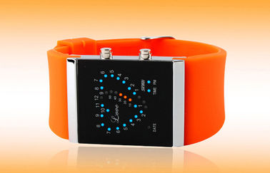 Wristwatch СИД цифров девушок, вахты голубой планки силикона электронные