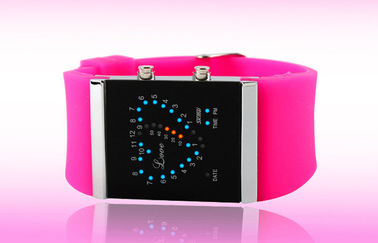 Wristwatch СИД цифров девушок, вахты голубой планки силикона электронные