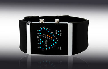 Wristwatch СИД цифров девушок, вахты голубой планки силикона электронные