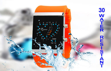 Wristwatch СИД цифров девушок, вахты голубой планки силикона электронные