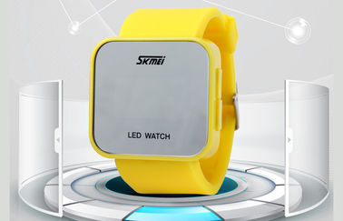 Упорная воды ATM wristwatch 1 СИД случая ABS цифрового вахты Wommens розовая