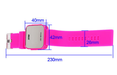 Упорная воды ATM wristwatch 1 СИД случая ABS цифрового вахты Wommens розовая