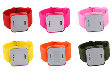 Упорная воды ATM wristwatch 1 СИД случая ABS цифрового вахты Wommens розовая