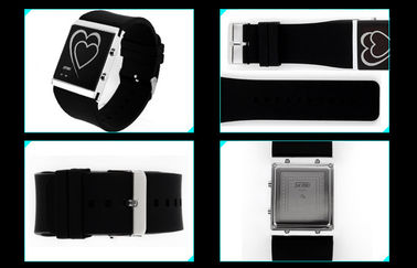 Вахта зеркала backlight EL пар типа сердца Wristwatch СИД цифров