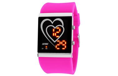 Вахта зеркала backlight EL пар типа сердца Wristwatch СИД цифров