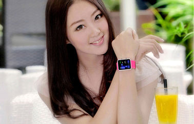 Розовые вахты Binary backlight EL wristwatch СИД цифров силикона