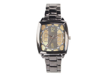 Роскошный прямоугольный wristwatch металла сопротивления воды для людей/женщин