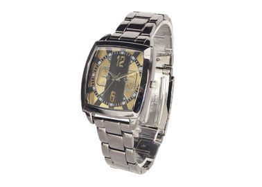 Роскошный прямоугольный wristwatch металла сопротивления воды для людей/женщин