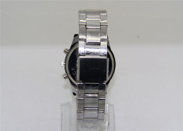 Оцинковывайте аналог wristwatch металла сплава круглый с планкой нержавеющей стали
