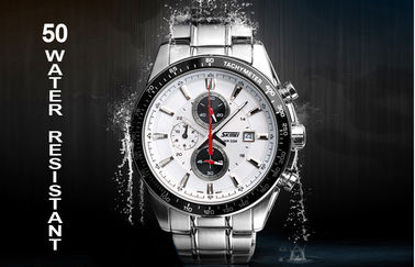 Wristwatch календара вахты 5 кварца нержавеющей стали подгонянный ATM