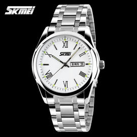 Серебряное движение Японии вахты кварца нержавеющей стали, wristwatch людей