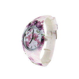 Вахта кварца воды вахты Wristband силикона печатания цветка упорный Unisex