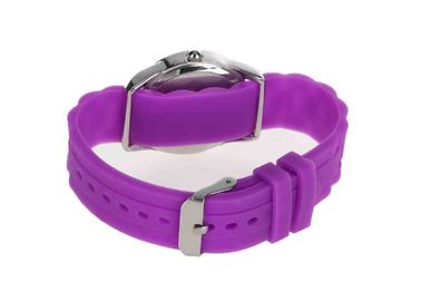 Jelly дама Силикон Wristband Наблюдать водоустойчивый, планка диаманта Hermosa розовая