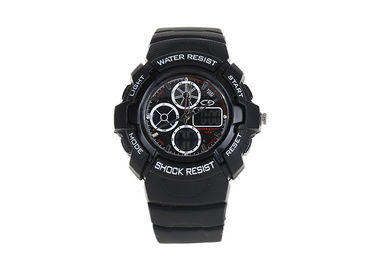 Чернота случай задней части нержавеющей стали Wristwatch 30 цифров спорта СИД m водоустойчивый