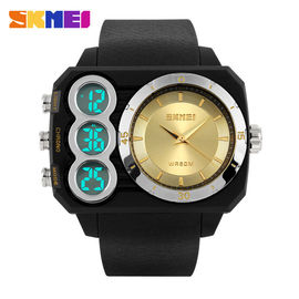 Вахта 3 часовых поясов водоустойчивый цифровой, секундомер backlight EL Chrono