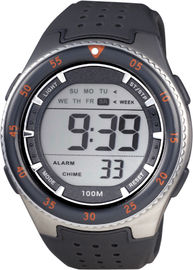 Вахта круглых Sporty Gents людей цифровой с хронографом воды 100m упорным